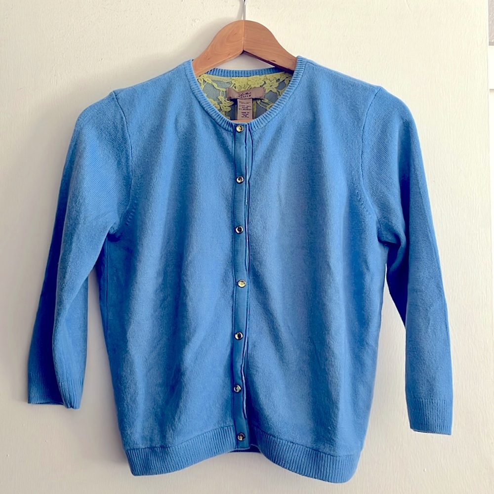 I.E. Petite Blue Cardigan, Petite Small